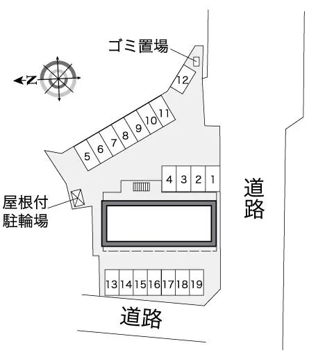 ★手数料０円★筑西市女方 月極駐車場